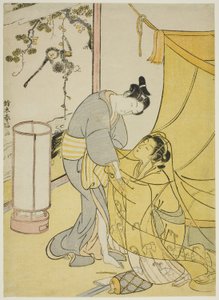 Şafakta Ayrılan Aşıklar by Suzuki Harunobu