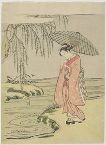 1765'ten sonra Hattat Ono no To_fu_'nun Mitatı by Suzuki Harunobu