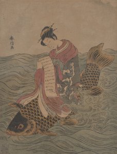 Bir Çinli Ölümsüzün Parodisi. by Suzuki Harunobu