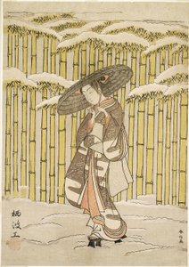 Bambu Korusunu Geçmek by Suzuki Harunobu