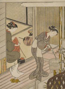 Havlu Askısının Dönüş Yelkenleri by Suzuki Harunobu