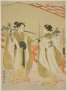Sh hattı her alanın dalga planı d ilk grup Yushima Tenjin Sh hattında yeni g by Suzuki Harunobu