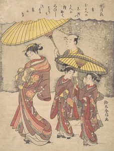 Kar, yaklaşık 1769., yaklaşık 1769. by Suzuki Harunobu