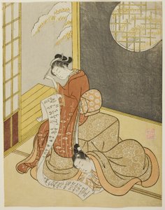 Aşk mektubu by Suzuki Harunobu