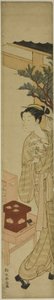 Kagiya Çayevinin Elinde Yelpazeli Garson Osen by Suzuki Harunobu