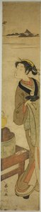Kagiya çayevinin bir fincan çay taşıyan garsonu Osen by Suzuki Harunobu