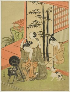 ayağını gıdıklamak by Suzuki Harunobu