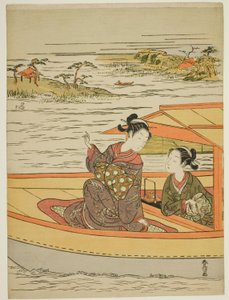 Bir Teknede İki Güzel by Suzuki Harunobu