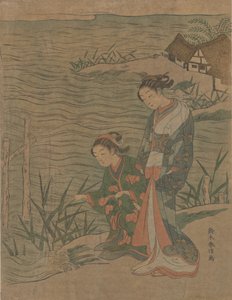 Kıyıda İki Genç Hanım, yaklaşık. 1768., yaklaşık 1768. by Suzuki Harunobu