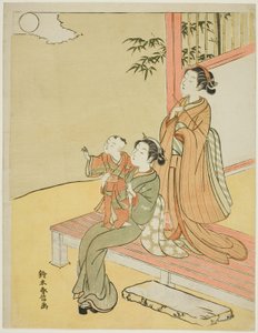 Ay'ı Görüntülemek by Suzuki Harunobu