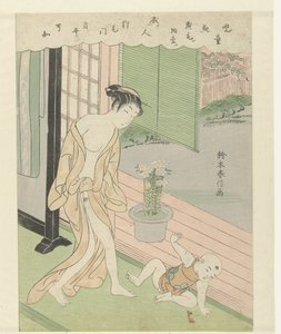 Karısı ve yaramaz çocuk by Suzuki Harunobu