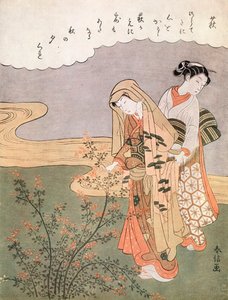 Genç Hanım ve Hizmetçi, c1745-1770. by Suzuki Harunobu