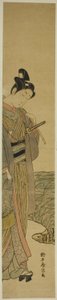 Olta ve ağ ile genç adam by Suzuki Harunobu