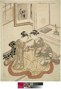 Kedi Beşiği Oynayan Genç Kadınlar, c.1767-68 by Suzuki Harunobu