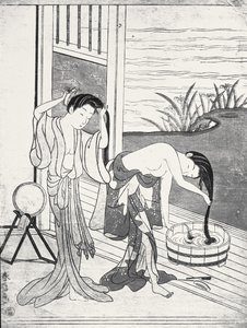 Genç Kadınlar Tuvaletlerinde by Suzuki Harunobu