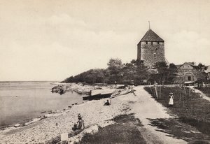 İsveç: Gotland, Wisby, Kruttornet (s / b fotoğraf) by Swedish Photographer