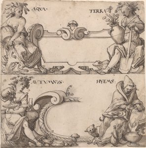 Su ve Toprak/Sonbahar ve Kış by Swiss 16th Century