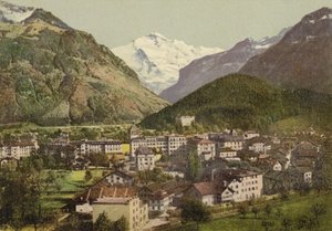 Bernese Oberland: Interlaken, toplam görünüm (renkli fotoğraf) by Swiss Photographer