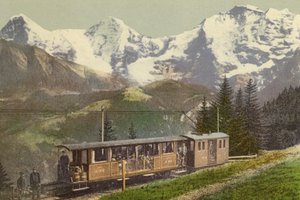 Berner Oberland: Mürrenbahn (renkli fotoğraf) by Swiss Photographer