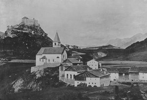 Chateau de Tarasp (s/b fotoğraf) by Swiss Photographer