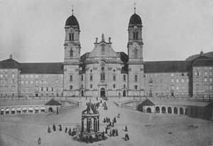 Einsiedeln, Facade du Couvent (s/b fotoğraf) by Swiss Photographer