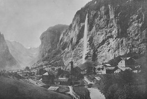 Lauterbrunnen, Cascade du Staubbach (s/b fotoğraf) by Swiss Photographer