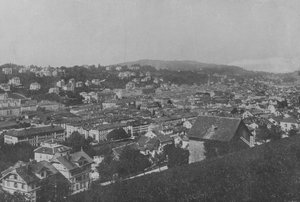 St. Gallen, Genel görünüm (s/b fotoğraf) by Swiss Photographer