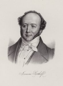 Albert Bitzius, Jeremias Gotthelf mahlasıyla yazan İsviçreli romancı (gravür) by Swiss School