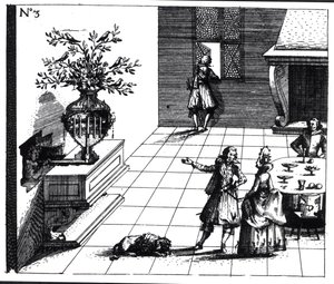 Kuş ötüşü müzik ağacı, yayınlandı c.1670 by Swiss School