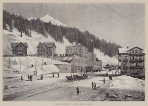 Karda Davos, Davos dans la Neige (lito) by Swiss School