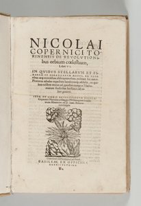 Göksel dünyaların devrimleri, Nicolaus Copernicus (1473-1543) ile De libris Revolutionum Nicolai Copernici Narratio prima, Georg Johann Rheticus (1514-74), Basel: Heinrich Petri by Swiss School