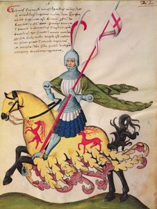 Giovanni Cerva dei Transelgardi (parşömen üzerinde tempera) by Swiss School
