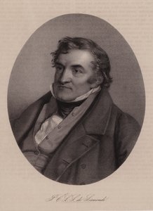 Jean Charles Leonard de Sismondi, İsviçreli tarihçi ve politik ekonomist (gravür) by Swiss School
