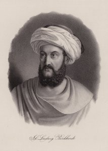 Johann Ludwig Burckhardt, İsviçreli gezgin ve coğrafyacı (gravür) by Swiss School