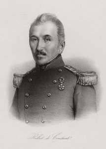 Louis Rilliet Constant, Fransız ordusunda teğmen ve İsviçre politikacı (gravür) by Swiss School