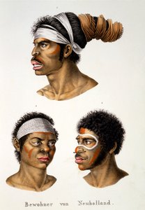 New Holland Yerlileri (Avustralya), Çeşitli Kıtalardan Çeşitli Irk Türlerinin Etnolojik Çalışmasından, C.I. Brodtmann, 1824 by Swiss School