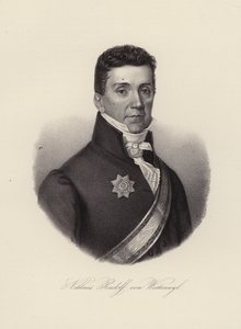 Niklaus Rudolf von Wattenwyl, İsviçreli general ve Bern kentindeki Restorasyonun son belediye başkanı (gravür) by Swiss School