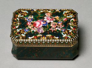 Jean-Louis Richter tarafından boyanmış minyatüre atfedilen Snuff Box by Swiss School