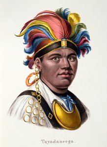 Tayadaneega: Çeşitli Kıtalardan Çeşitli Irk Türlerinin Etnolojik Çalışmasından Pasifik Adalarından birinin Şefi, C.I. Brodtmann, 1824 by Swiss School