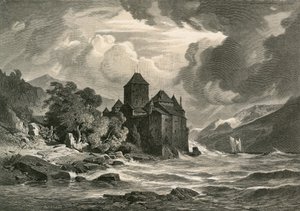 Chillon Kalesi, Cenevre Gölü by Swiss School