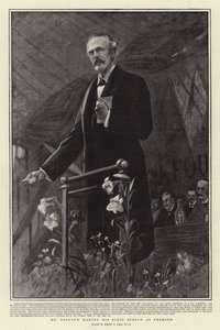 Bay Balfour Başbakan Olarak İlk Konuşmasını Yapıyor by Sydney Prior Hall