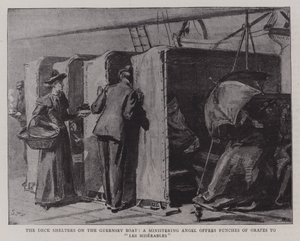 Guernsey Teknesindeki Güverte Sığınakları, bir Bakan Melek, Sefillere Bir Demet Üzüm sunuyor by Sydney Prior Hall