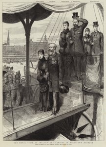 İrlanda Kraliyet Ziyareti, Kingstown Limanına Çıkarma by Sydney Prior Hall
