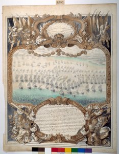 Agouste yakınlarında verilen Deniz Muharebesi, 22 Nisan 1676 (siyah mürekkep ve kağıt üzerine suluboya ile harita kalemi) by Sylvain Bonnet