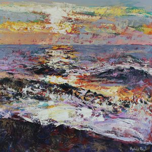 Breaking Dawn, 2021 (tuval üzerine yağlıboya) by Sylvia Paul