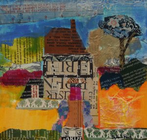 Holiday Home 2013, akrilik kağıt kolaj by Sylvia Paul