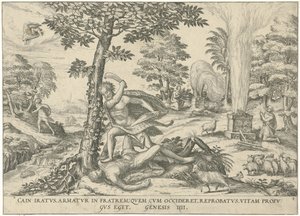 Kaïn en Abel İncil'den figürler ve görüntüler (seri başlığı) by Symon Novelanus (attributed to)