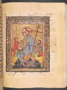MS 7170 f.f156v Süryani İncili Lectionary Dirilen İsa