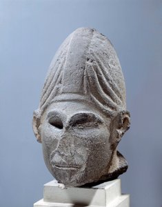 Doğu antik: Suriye tanrısının başı. Yaklaşık MÖ 2500. Djabboul, Suriye