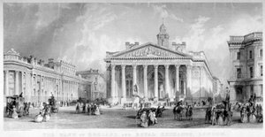 Kraliyet Borsası, Londra Şehri, c1850. by TA Prior